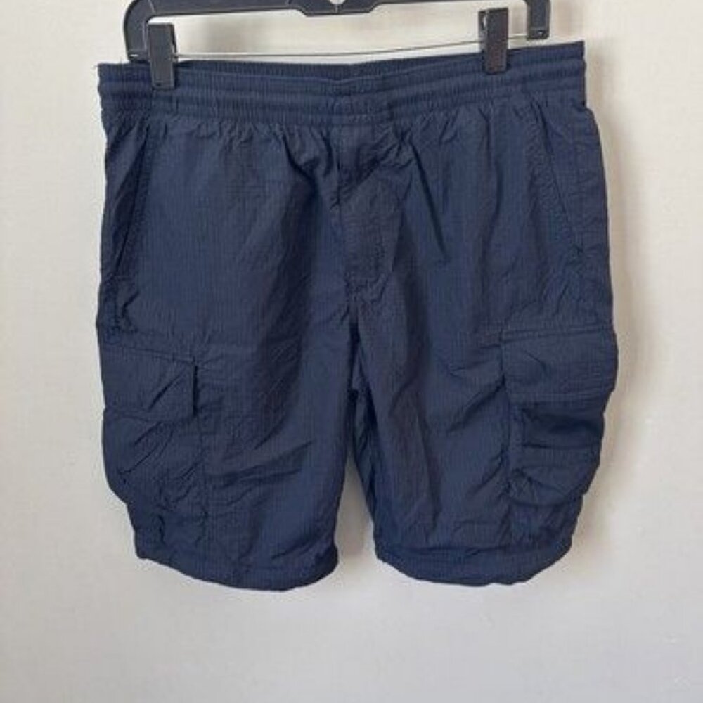 Timberland Mens Cargo Shorts Swim Trunks Navy Blue  Size 32 M Nylon Quick Dry